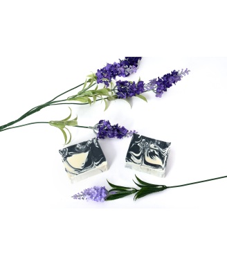 BLACK & WHITE SĂPUN BIO VEGAN NATURAL COCOS, MIGDALE & LAVANDĂ